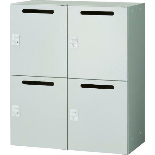 TRUSCO ユニット型壁面書庫 パーソナル2列2段 ダイヤル錠タイプ 投入口付 H1050 W色 ...