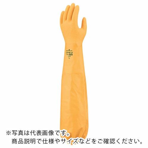 【SALE価格】SHOWA 腕カバー付手袋 No774ニトローブTYPE-R65 イエロー Mサイズ...