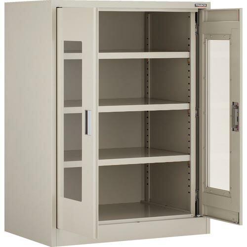 TRUSCO フリッパードアーキャビネット 1010X650XH1335 アクリル窓付 ( FPD-...