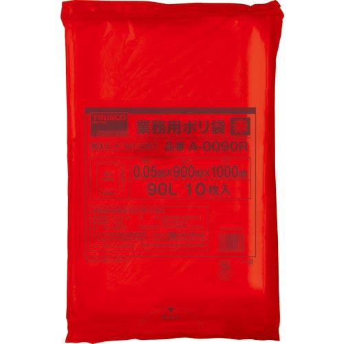 TRUSCO 業務用ポリ袋 厚み0.05X90L 赤 10枚入 ( A-0090R ) トラスコ中山...