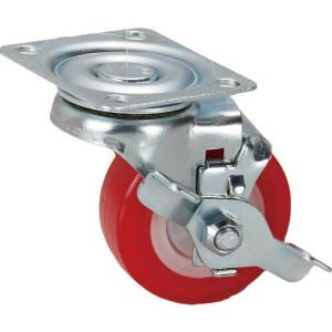 SAMSONG プレート式軽荷重用キャスター 自在ストッパー付 PU 64mm ( TP3625-01-PLY-TG-TLB ) SAMSONG CASTER｜orangetool