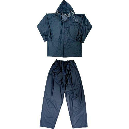 TRUSCO レインスーツ 4Lサイズ ネイビー ( TRW554L ) トラスコ中山(株)