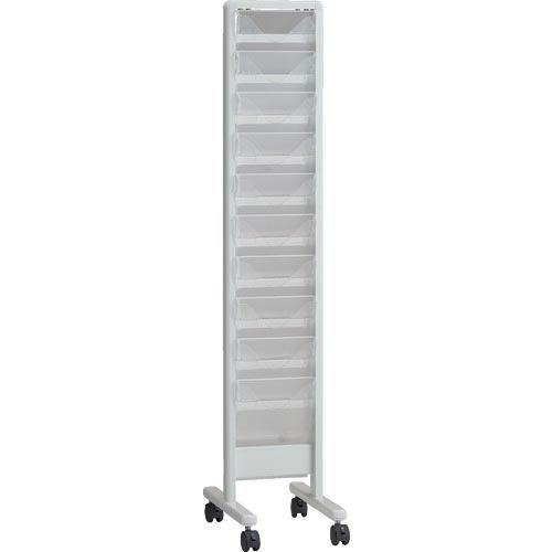 TRUSCO パンフレットスタンド A4サイズ対応 垂直1列10段 ホワイト ( TAP110S-W...