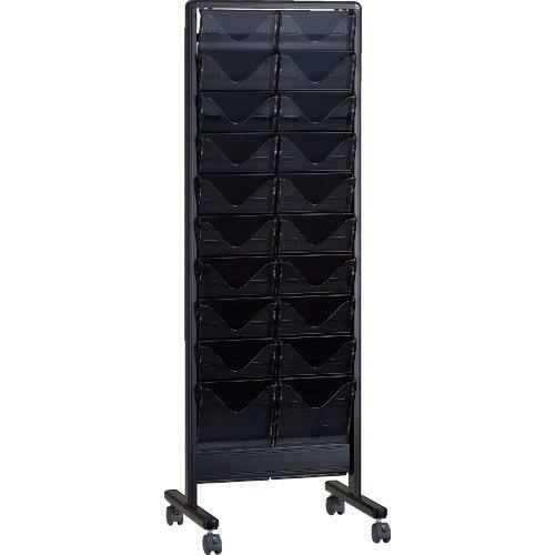 TRUSCO パンフレットスタンド A4サイズ対応 垂直2列10段 ブラック ( TAP210S-B...