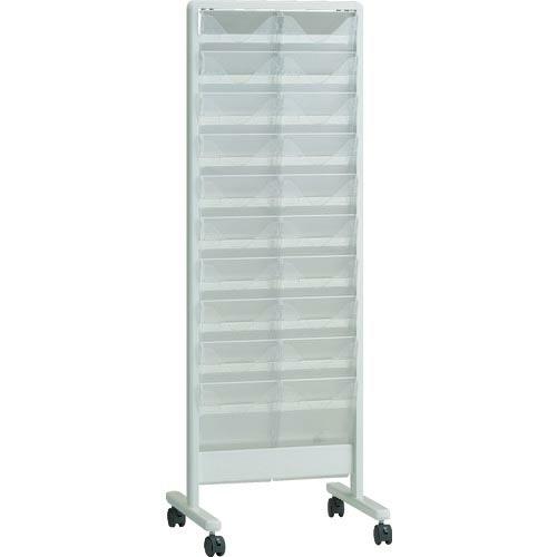 TRUSCO パンフレットスタンド A4サイズ対応 垂直2列10段 ホワイト ( TAP210S-W...