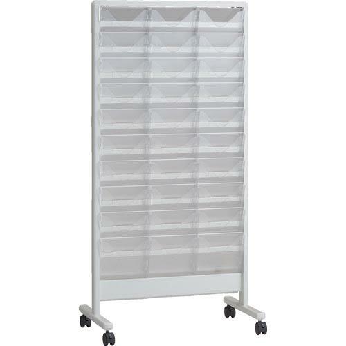 TRUSCO パンフレットスタンド A4サイズ対応 垂直3列10段 ホワイト ( TAP310S-W...