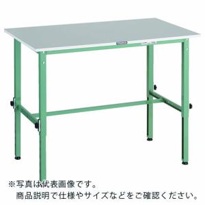 TRUSCO 軽荷重作業台高さ調節式(150kg)RAEM2型 RoHS2対応天板 1200X900XH650~950 グリーン色 ( RAEM2-1209 ) トラスコ中山(株)｜orangetool