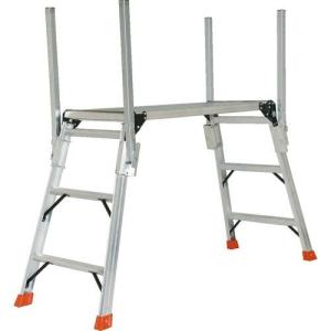TRUSCO 手掛り棒付足場台 1000X400XH850 ( TDWT910-TE )｜orangetool