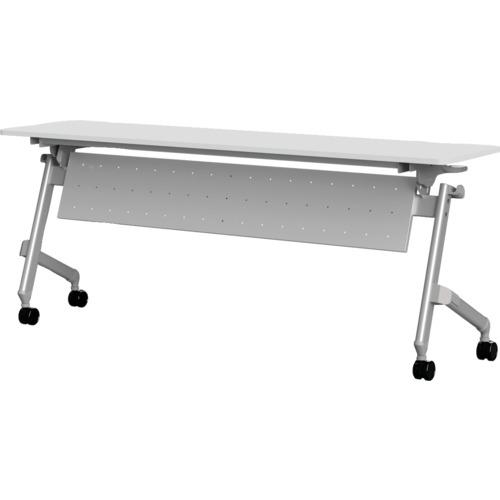TRUSCO 折りたたみ会議テーブル パネル付 1800X450 天板ホワイト ( TNA-1845...
