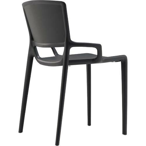 TRUSCO PP製スタッキングチェア グレー ( PPFC-GY ) トラスコ中山(株)