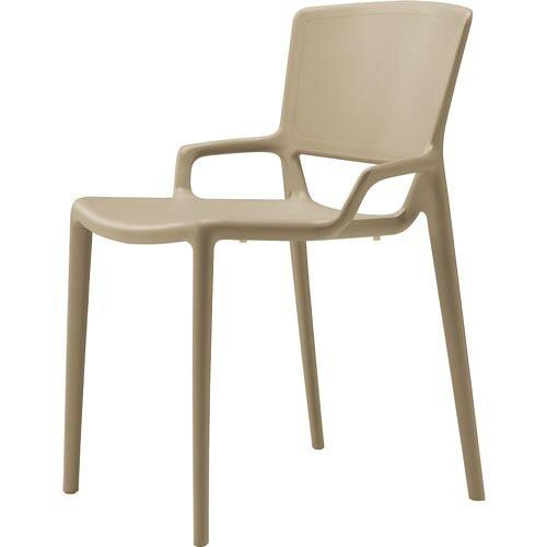 TRUSCO PP製スタッキングチェア サンド ( PPFC-SA ) トラスコ中山(株)