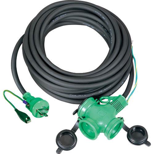 【SALE価格】NICHIDO リペアポッキン延長コード 屋外型 アース付 10m 極太ソフト電線S...