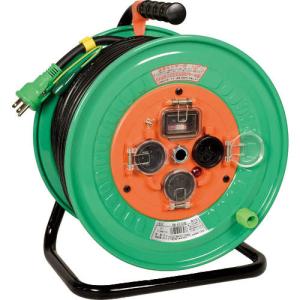 NICHIDO 電工ドラム 防雨防塵型100V リペアポッキンドラム アース付 過負荷漏電保護兼用ブレーカー付 30m ( NW-EK33RE ) 日動工業(株) (メーカー取寄)｜orangetool