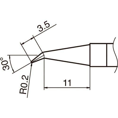 【SALE価格】白光 こて先 0.2J型 ( T36-J02 )