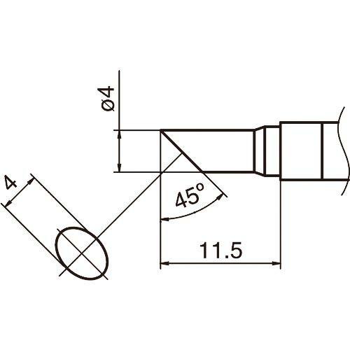 【SALE価格】白光 こて先 4C型 ( T36-C4 )