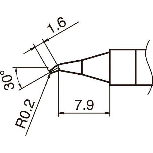 【SALE価格】白光 こて先 0.2JS型 ( T36-JS02 )