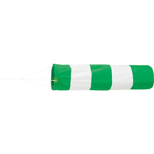 緑十字 安全吹き流し 緑/白 300Φ×1200mm ポリエステル製 吹き流し-2 ( 249003...