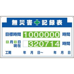 ユニット 安全掲示板組合せ型部品(D)無災害記録表 ( 314-13A ) ユニット(株) (メーカー取寄)｜orangetool