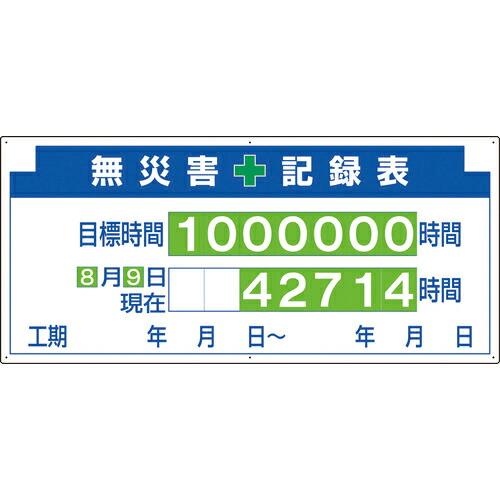 ユニット 安全掲示板パーツ2 無災害記録表数字板付 ( 313-22A ) ユニット(株) (メーカ...