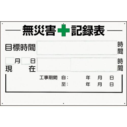 ユニット 無災害記録表の板のみ 時間 ( 315-02A ) ユニット(株) (メーカー取寄)