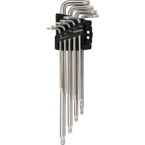 VESSEL ボールエンドトルクスレンチ 9本組 T8、T9、T10、T15、T20、T25、T27、T30、T40 ( 8509BTX )｜orangetool