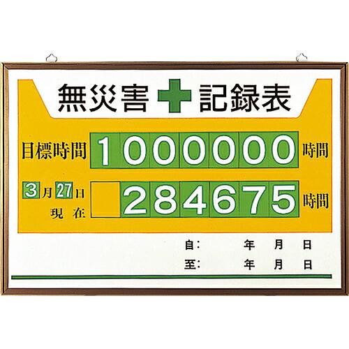 ユニット 無災害記録表 ( 867-12A ) ユニット(株) (メーカー取寄)