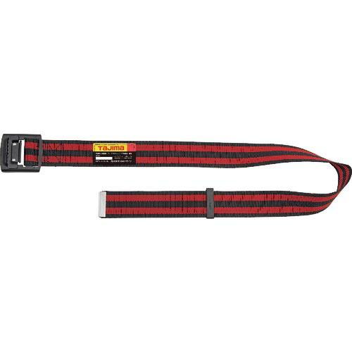 【SALE価格】タジマ 胴ベルト アルミワンフィンガー黒バックルボーダー柄 ボーダー赤 Mサイズ (...