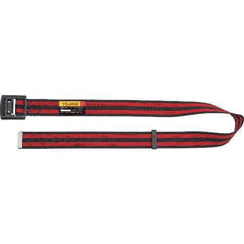 【SALE価格】タジマ 胴ベルト アルミワンフィンガー黒バックルボーダー柄 ボーダー赤 Lサイズ (...