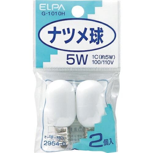 ELPA ナツメ球 E12 消費電力5W ホワイト 2個入 ( G-1010H )