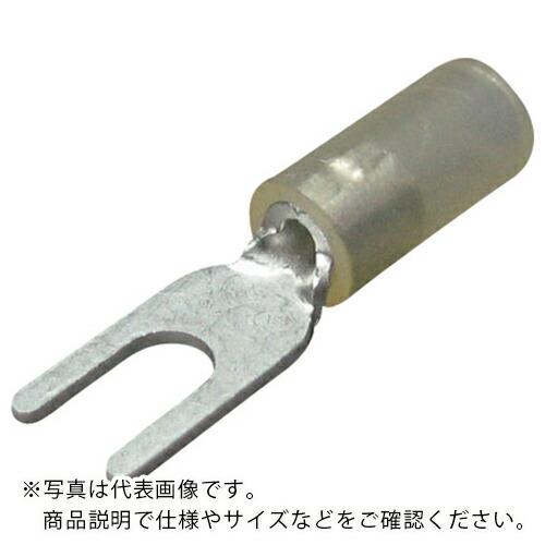 ニチフ 絶縁被覆付圧着端子(Y形) 先開形 絶縁筒部ストレートタイプ(100PCS)  ( TGV ...