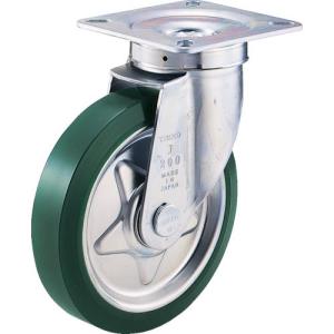 【SALE価格】TRUSCO プレス製ウレタンキャスター 自在 Φ200 ( TUJ-200 (200MM) ) トラスコ中山(株)｜orangetool