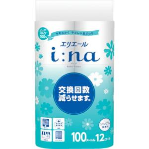 エリエール i:naトイレットティシューシングル100m12R無香料(21000440/) ( 21001138 ) (株)EBS｜orangetool
