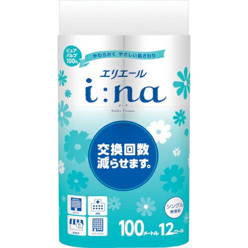 エリエール i:naトイレットティシュー シングル100m12R無香料(21000440/) ( 2...