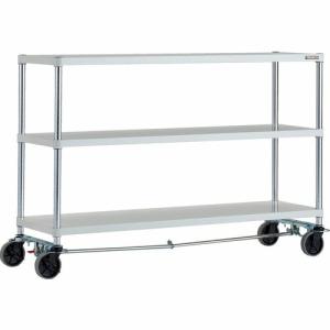 TRUSCO スチールラック フェニックスラック 1500X450 3段 U車輪4輪S付 W色 抗菌粉体塗装 ( PER-3543-U125-B4-W ) トラスコ中山(株)｜orangetool