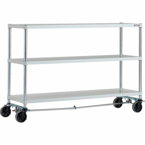 TRUSCO スチールラック フェニックスラック 1500X450 3段 U車輪4輪S付 W色 抗菌...