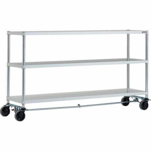 TRUSCO スチールラック フェニックスラック 1800X450 3段 U車輪4輪S付 W色 抗菌...