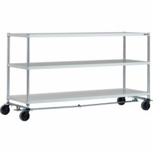 TRUSCO スチールラック フェニックスラック 1800X600 3段 U車輪4輪S付 W色 抗菌粉体塗装 ( PER-3663-U125-B4-W ) トラスコ中山(株)｜orangetool