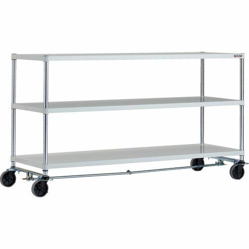 TRUSCO スチールラック フェニックスラック 1800X600 3段 U車輪4輪S付 W色 抗菌...