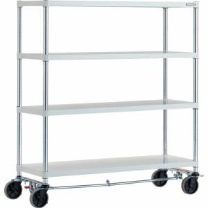 TRUSCO スチールラック フェニックスラック 1200X450 4段 U車輪4輪S付 W色 抗菌粉体塗装 ( PER-4444-U125-B4-W ) トラスコ中山(株)｜orangetool