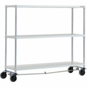 TRUSCO スチールラック フェニックスラック 1500X450 3段 U車輪4輪S付 W色 抗菌粉体塗装 ( PER-4543-U125-B4-W ) トラスコ中山(株)｜orangetool