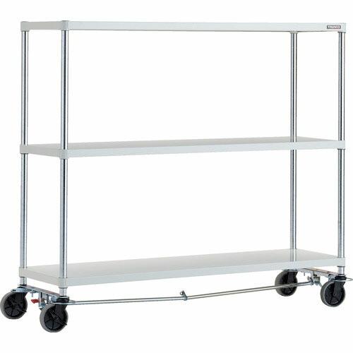 TRUSCO スチールラック フェニックスラック 1500X450 3段 U車輪4輪S付 W色 抗菌...