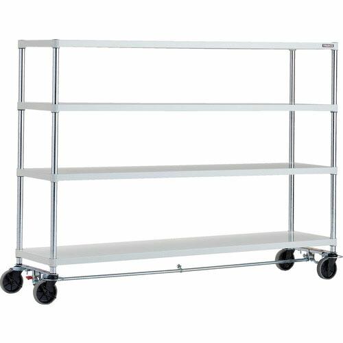 TRUSCO スチールラック フェニックスラック 1800X450 4段 U車輪4輪S付 W色 抗菌...