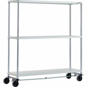 TRUSCO スチールラック フェニックスラック 1500X450 3段 U車輪4輪S付 W色 抗菌粉体塗装 ( PER-5543-U125-B4-W ) トラスコ中山(株)｜orangetool