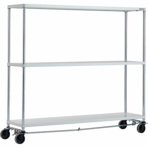 TRUSCO スチールラック フェニックスラック 1800X450 3段 U車輪4輪S付 W色 抗菌...