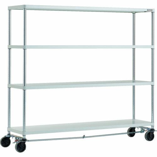 TRUSCO スチールラック フェニックスラック 1800X450 4段 U車輪4輪S付 W色 抗菌...