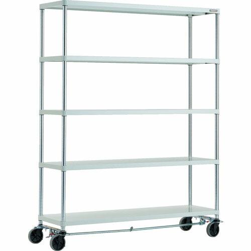 TRUSCO スチールラック フェニックスラック 1500X450 5段 U車輪4輪S付 W色 抗菌...
