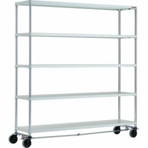 TRUSCO スチールラック フェニックスラック 1800X450 5段 U車輪4輪S付 W色 抗菌粉体塗装 ( PER-6645-U125-B4-W ) トラスコ中山(株)｜orangetool