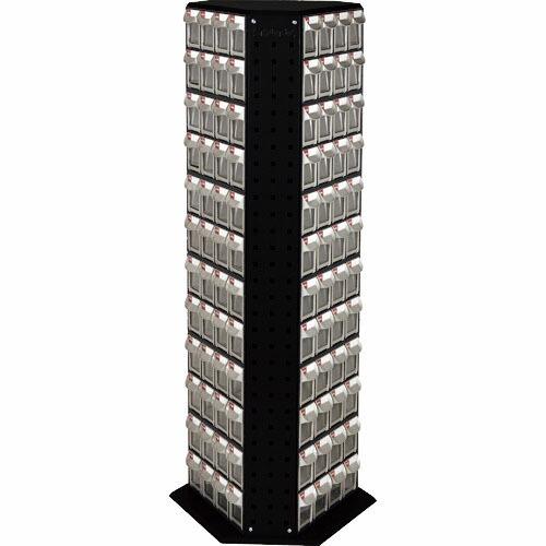 SHUTER 回転パーツスタンド 1230mm 144引出し 黒色 ( RFO-8144-BK )