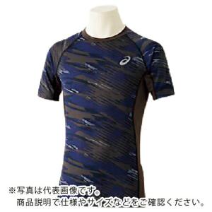 ASICS 【売切廃番】ウィンジョブハーフスリーブシャツ ピーコート/ダークグレー S ( 2271A040.401-S )｜orangetool