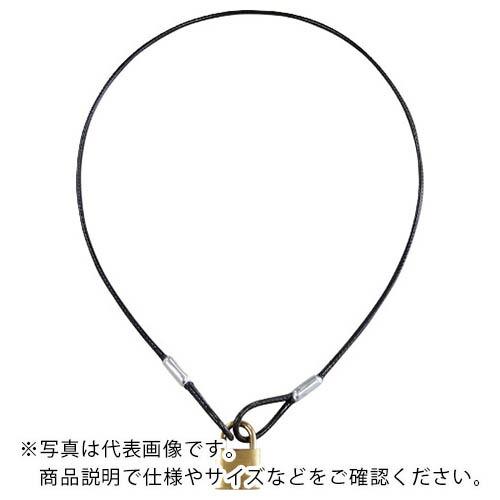 SOL ワイヤー&amp;パドロックシリンダー錠タイプ 545mm ( 1280-30S ) 清水(株)